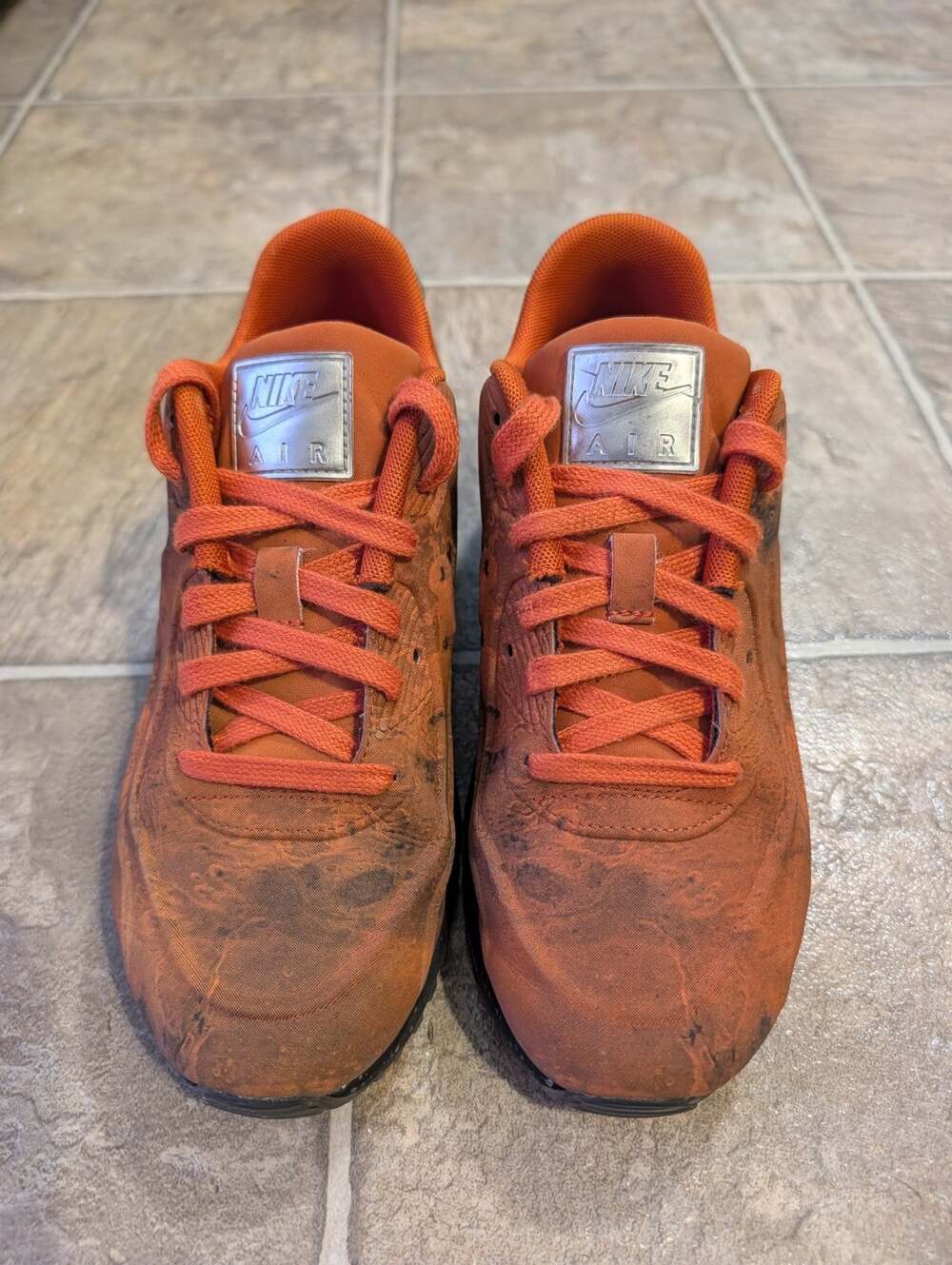 Nike Air Max 90 BP QS Mars Landing Shoes Kids Size 3Y Orange Sneakers CD6488-600